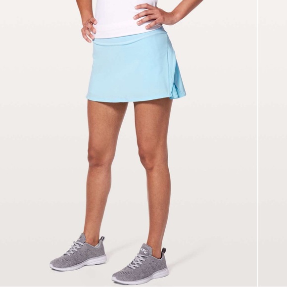 Lululemon Play Off the Pleats Skirt 13” Blue Glow Skort Tennis Golf Size 8 - Picture 1 of 8